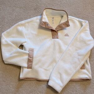 Adidas Women's White and Tan Sweater